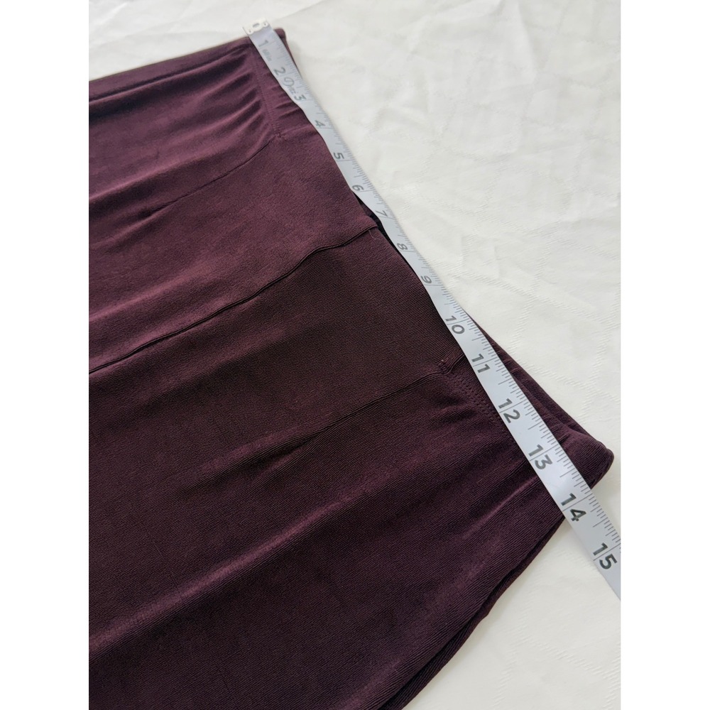 Chicos Travelers Plum Purple Slinky Knit Pants Pull On Elastic Waist Prep Med - Picture 7 of 10